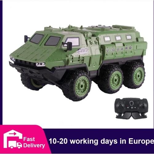 CONUSEA 1:16 RC Truck 6WD Military Trucks Remote Control Army Armored Car All-Terrain Off-Road Army Truck for Adults Kids Boys