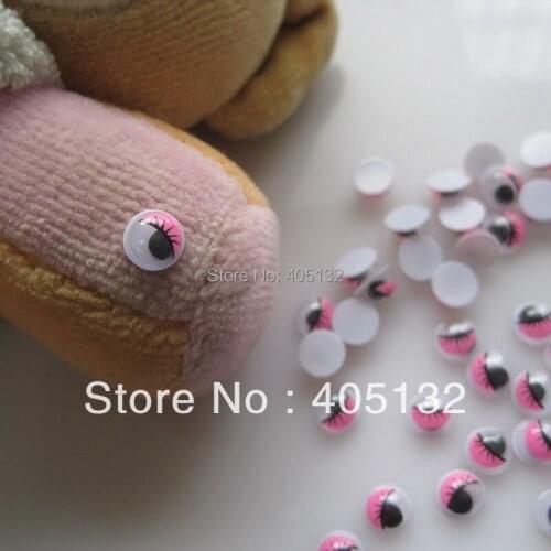 RC-180-3 200pcs/bag Cute 6mm Pink Eye Resin Decoration Nail Art Decorations