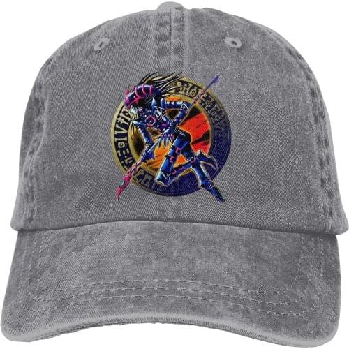 Adjustable Solid Color Baseball Cap Dark Magician Of Chaos Washed Cotton Yu-Gi-Oh! Duel Links Magic Card Games Sports Woman Hat