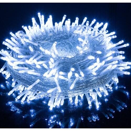 Christmas LED String Lights 50/100M 400/600/800/1000LED Wedding Party Backdrop Decor Fairy Garland Light For Holiday Garden Xmas