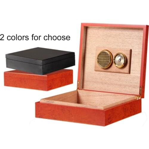 Cedar Wood Cigar Humidor Box Cedar Wood Case W/ Hygrometer Humidifier Cigar Storage Box Smoking Gift