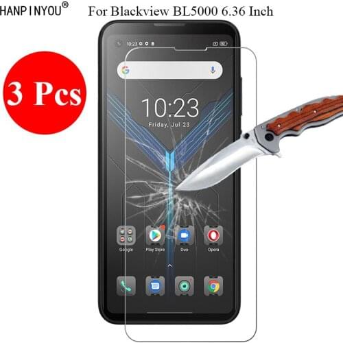 3 Pcs/Lot 9H 2.5D HD Premium Tempered Screen Glass Protector For Blackview BL5000 6.36" Protective Film + Clean Tools