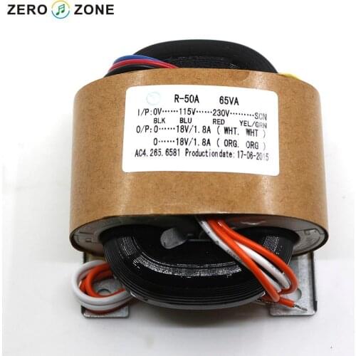 ZEROZONE 65W R-CORE Transformer for audio DAC/ PSU AC115V / 230V 18V + 18V
