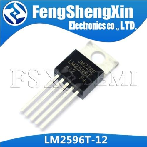 10pcs/lot New LM2596T-12 LM2596 TO220-5 3A 12V LM2596T Step-down switch Integrated regulator