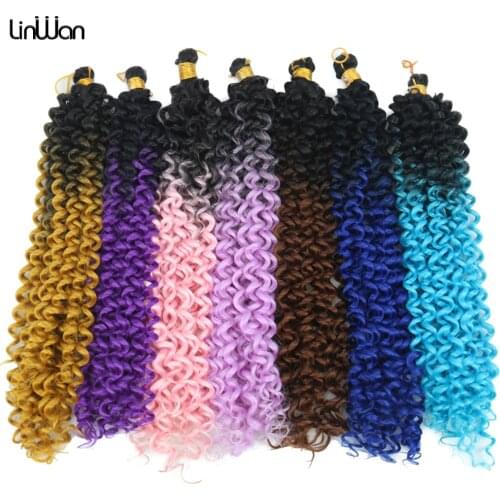 14inch Afro Curl Water Wave Braids Bundles Synthetic Crochet Hair Braiding Hair Extensions Kinky Twist Hair African Curl Women