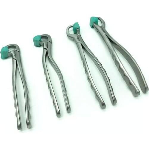 4pc/set 2018 good quality Dental adult extraction forceps Universal clamp orthodontics Import set oral material dental tools