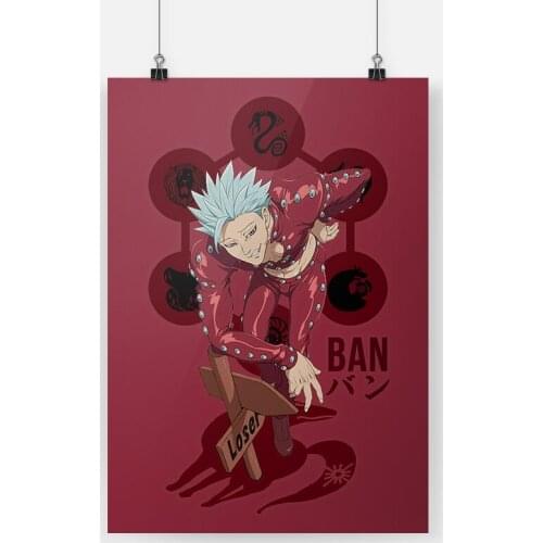 Ban seven deadly sins anime canvas painting decor wall art pictures bedroom study home living room decoration prints poster