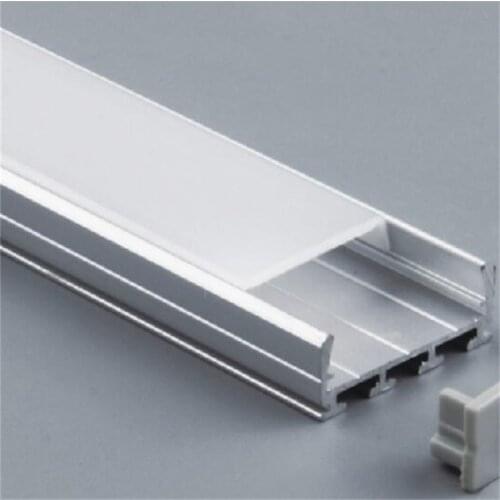 Free Shipping 100m/lot,2m/pcs square shape led cabinet bar light profile with cover for led strip