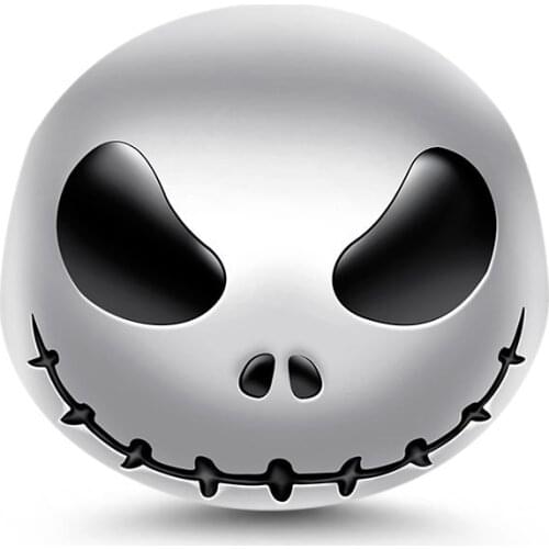 New 925 Sterling Silver Jack Skull Charms DIY fine Beads Fit Original Pandora Charm Bracelets Necklaces For Women Accessories