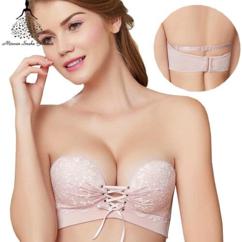 Strapless Bra Push Up Sexy Lace Bra Strapless Bralette Lace Bralette Top Invisible Bra Cotton Wire Free BH