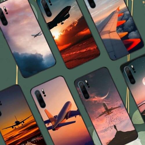 Aircraft Airplane fly travel cloud Phone Case For Huawei honor Mate P 10 20 30 40 i 9 8 pro x Lite smart 2019 nova 5t funda
