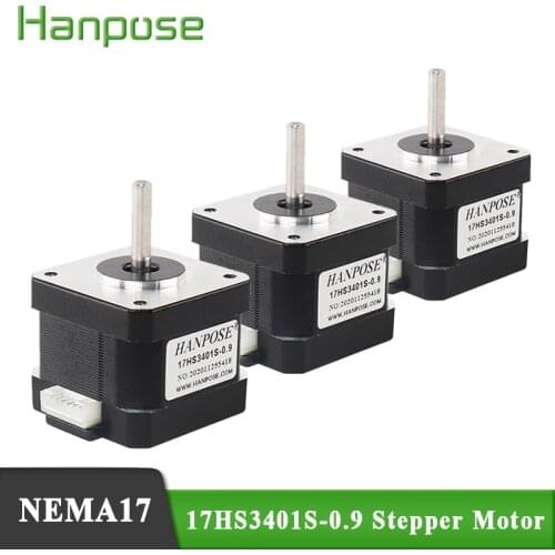 3pcs 17HS3401S-0.9 degree 42 Motor 1.3A 28N.cm 4-lead Nema17 Stepper motor For 3D Printer Monitor Equipment