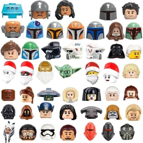 Movie Character Action Figure Building Blocks Head Bricks Christmas Style Toys For Kids