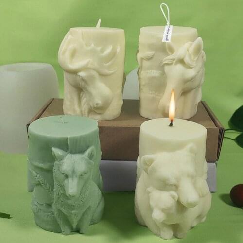 DIY Candle Making Tool Silicone Mold Animal Shaped Aromatherapy Candle Plaster Mold Fondant Chocolate Cake Decorating Mold