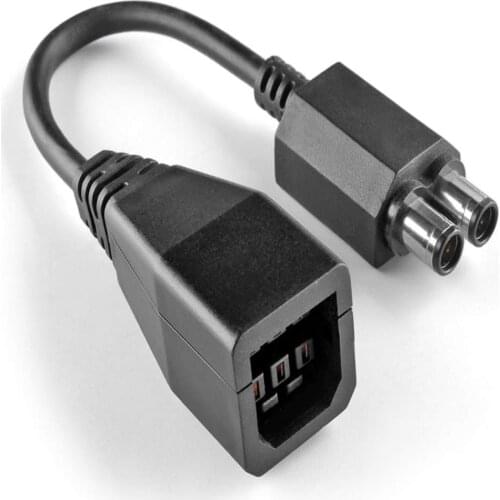 XRHYY 20CM / 7.9 in Power Adapter Cable For Xbox 360 to Xbox 360 Slim 2-Port Power Supply Converter AC Adapter Transfer Cable