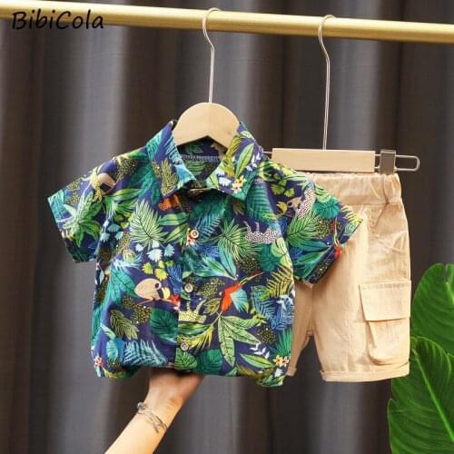 Baby Boy Clothes Sets 2021 Summer Casual Cotton Clothing Set Kid Turn-down Top+Shorts Toddler Short Sleeve Sports Outfits Suit