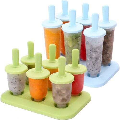 Summer Ice Cream Molds Round Shape DIY Popsicle Maker Dessert Molds DIY Ice Moulds Home Kitchen