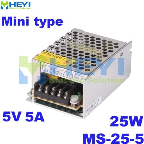 Mini power supply 85*58*38mm MS-25-5 with single switching output 5V 3A 25W Micro power supply