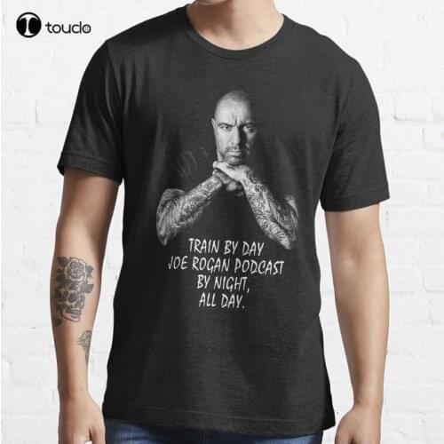 New Joe Rogan Train By Day T-Shirt Cotton Men Tee Shirt