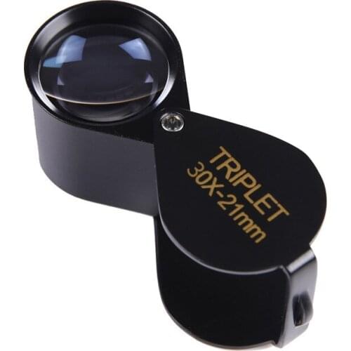 Portable Handheld HD High Power 30X Jewelry Appraisal Magnifier Diamond Jade Antique Stamp Coin Portable