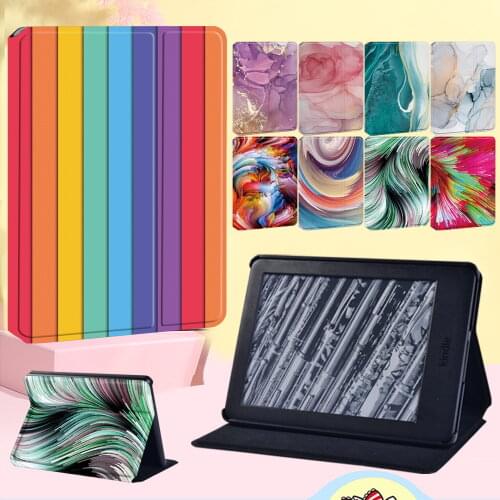 Dust-proof Tablet Case for Amazon Kindle EReader Paperwhite 1 2 3 4 Watercolor Leather Tablet Case for Kindle(8th Gen/10th Gen)