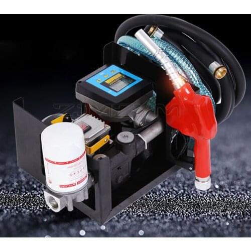 50-60L/min Adjustable Electric Diesel Oil Pump Fuel Dispenser Explosion-proof Pump Gasoline/Methanol Pump Refueler 220V/12V/24V