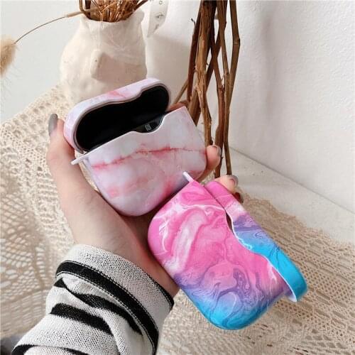 Luxury Marble Leopard Hard Plastic Glossy Protection Earphone Cases For Sony WF-1000XM3 Headset Cover Shockproof Headphone Funda