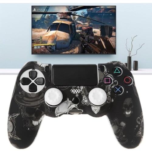 Gamepad Controller Silicone Sleeve Guard Protective Cover + 2 Grip For PS4 Wholesales