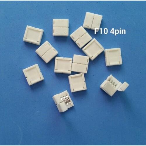 Solderless Clip on Coupler Connector 2pin 4pin RGB for 3528 5050 LED Strip Light belt