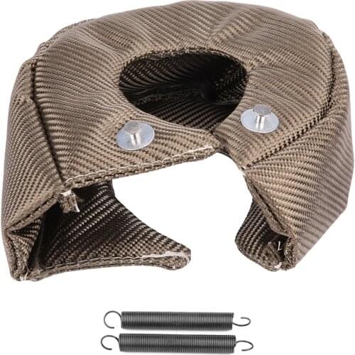 Heat Shield Cover Barrier Charger Cover Wrap Fit For T4/T3 Turbochargers Heat Shield-Light Brown