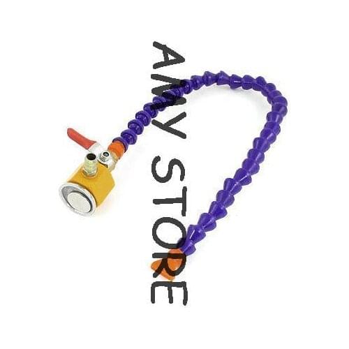 Lathe Milling 0.67" Flat Nozzle Width 1/4 PT Connector Flexible Coolant Pipe