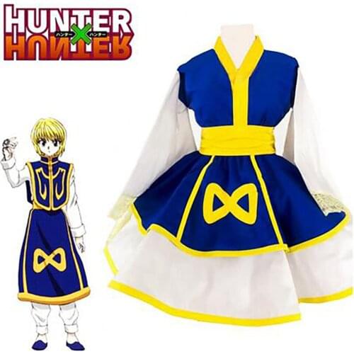New Japanese Anime HUNTER×HUNTER Kurapika Men Cosplay Uniform Women Lolita Kimono Dress Costume Halloween Full Set