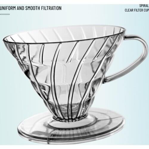 V60 Hand Punch Coffee Cup Resin V60 Drip Coffee Funnel Portable Coffee Appliance Hand Punch Coffee Kitchen For Dining