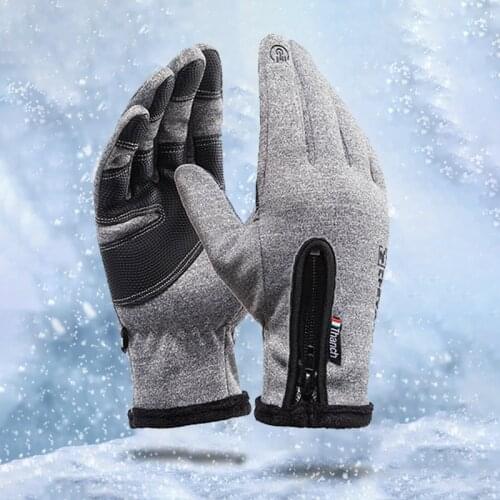 Cold-proof Ski Gloves Waterproof Winter Gloves Cycling Fluff Warm Gloves for Touchscreen Cold Weather Windproof Anti Slip