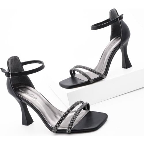 Woman Pumps Open Toe High Heels Stony Elegant Classic Sexy Ladies Wedding Shoes 2021 Spring and Summer New Season Marjin sapro