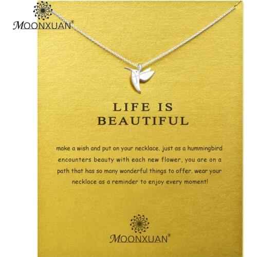 Sweet Hummingbird Bird Choker Sliver Statement Necklace Jewelry Chain Colar Women Kolye Collares Collier Ketting Bijoux Femme