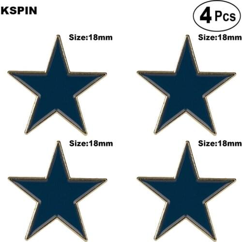 Black Star Lapel Pin Badge Lapel Pin Flag badge Brooch Pins Badges 4pcs