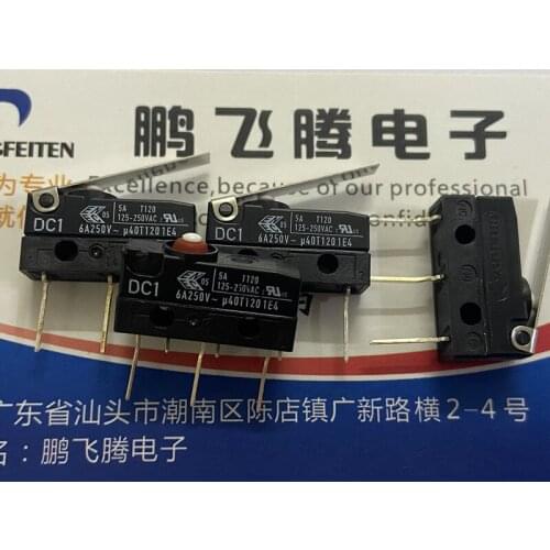 1PCS Germany CHERRY waterproof and dustproof micro switch DC1 with handle swing rod stroke limit long straight foot 3 feet 6A