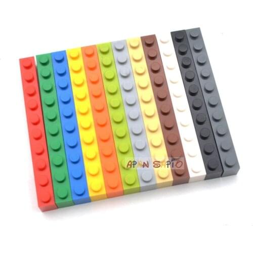 100PCS 1x10 Dots DIY Building Blocks Thick Figures Bricks Educational Creative Size Compatible With 6111 Toys for Children