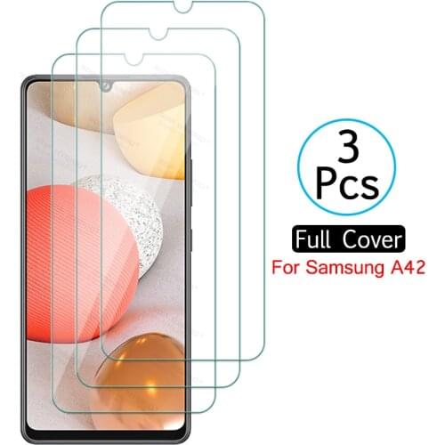 3 Sheets Screen Protector For Samsung A42 5g Light Tempered Glass on For Galaxy A42 A41 A40 Transparent Clean HD Sklo Cover 6.6