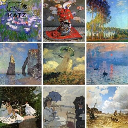 5D Handmade Diamond Painting Landscape Oil Painting Famous Painting Diamond Mosaic Retro Diamond Embroidery Home Cross Stitch