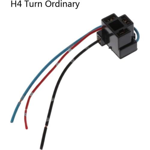 H4 Car Halogen Bulb Socket Power ABS&metal Material Adapter Plug Connector Wiring Harness