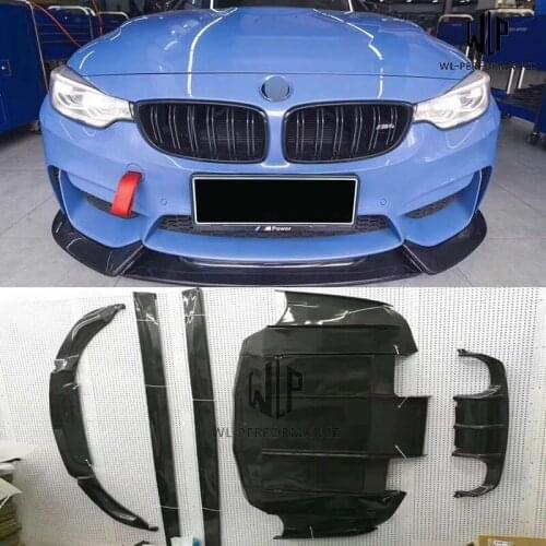 F80 M3 F82 M4 Carbon Fiber Car Body Kit Front Rear Bumpers Side Skirts For BMW F80 M3 F82 M4 VARIS Style 2015-2017