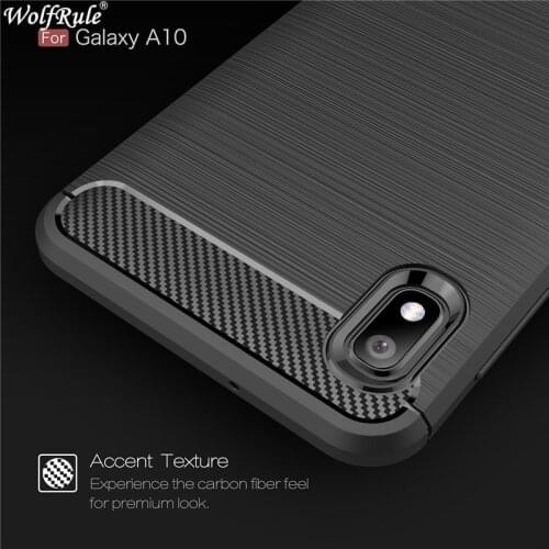 For Cover Samsung Galaxy A10 Case Silicone Rubber Bumper Case For Samsung A10 Carbon Fiber Phone Cases For Samsung Galaxy A10