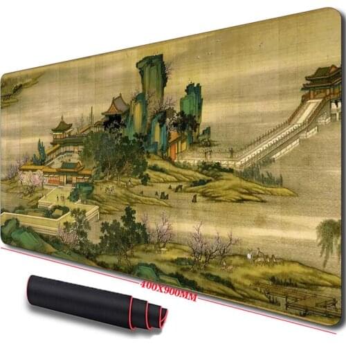 Qingming Shanghetu Mouse Pad Player Peripheral Accessories Desktop Computer Laptop Mouse Pad Large 400x900mm 300x800mm Non-slip
