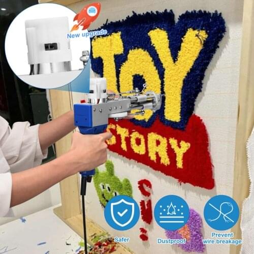 Electric Carpet Tufting Gun Hand Gun Carpet Weaving Flocking Machines Loop Pile TD-02 Cut Pile TD-01 EU US UK Plug