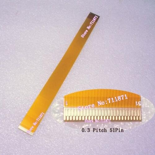 200mm 0.3 Pitch 51P FFC FPC Line Cable Spacing 0.3mm 51Pin Flexible Printed Circuit 0.3 Pitch 51Pin FPC Line 51P Robbin cable