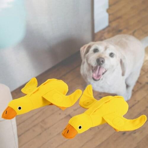 Dog Toy Sniffing Bite Plush Duck Shape Snack Food Slow Feeding Training Sounding Toy Pet Toy