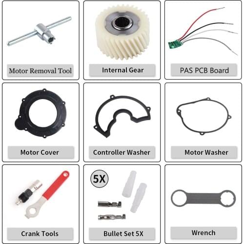 Bafang Mid Motor Kit Wheel Gear Repalements BBS01B BBS02B BBSHD Gears 36V/48V 250W 350W 500W 750W 1000W Repair Engine Parts