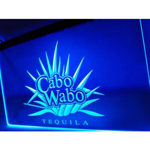 LE137- Cabo Wabo Tequila Bar Beer Pub LED Neon Light Sign home decor crafts